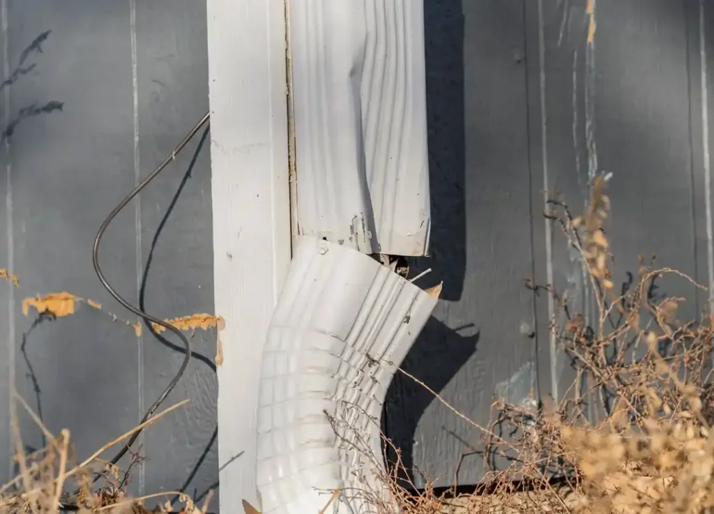 Broken Gutter Downspout